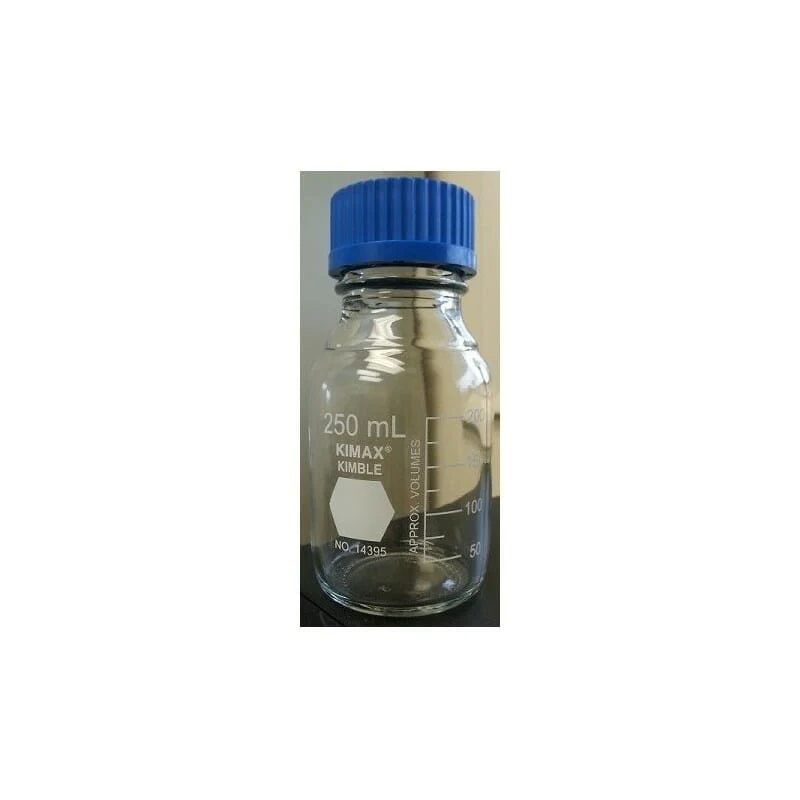 250mL Media Reagent Bottle, GL45 Cap, Cs of 10