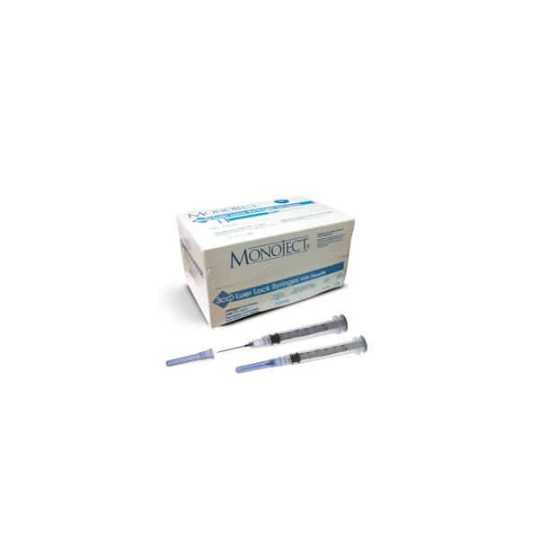 Covidien Medical Monoject 3cc Syringe With 22G 1" Needle