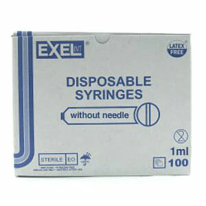 EXEL Medical Products 1CC Luer Lock Syringe Only